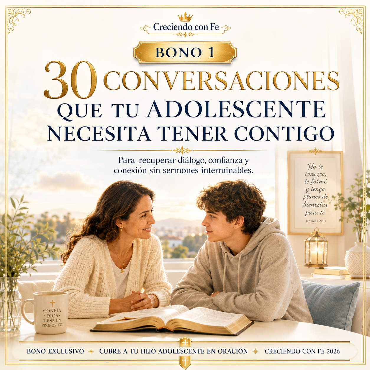 Portada del bono 30 Conversaciones que tu Adolescente Necesita Tener Contigo
